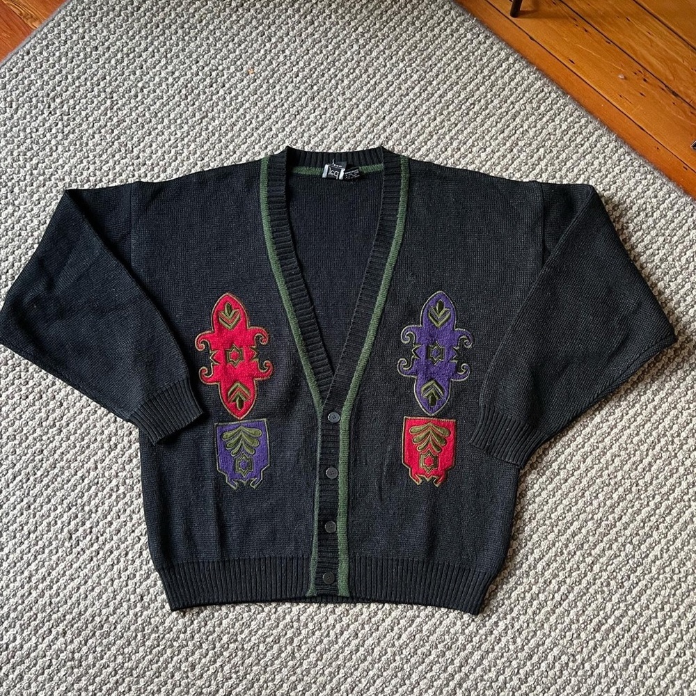 Vintage 90’s Jed Wear Embroidered Cardigan